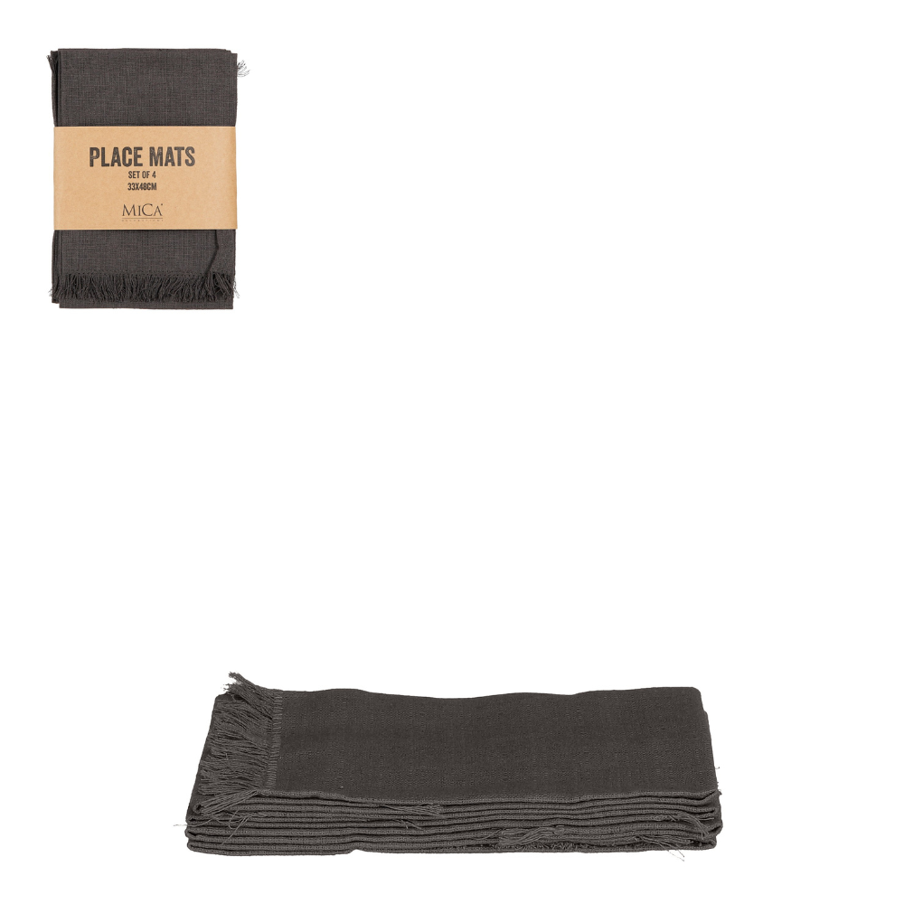 Villia Placemat 4 pieces-Dark Grey