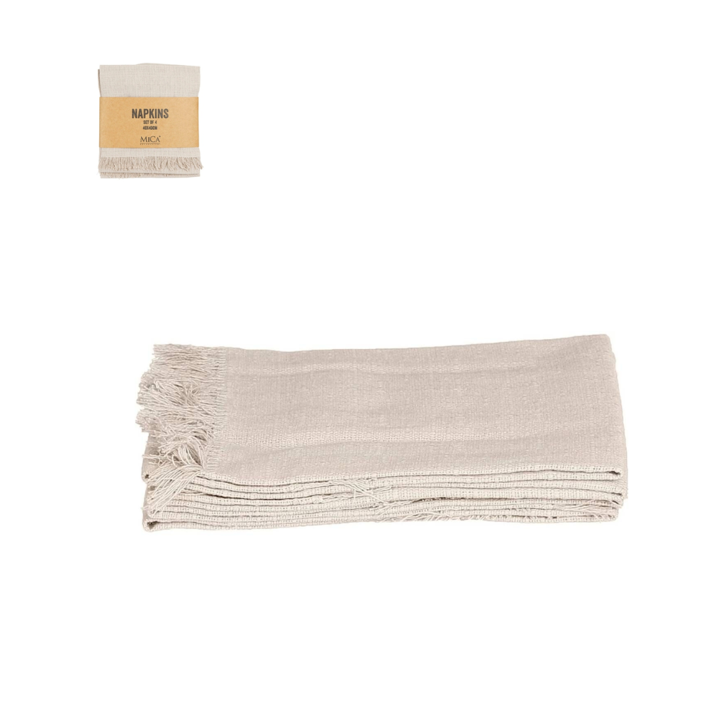 Villia Table Napkin Set of 4 - Beige 