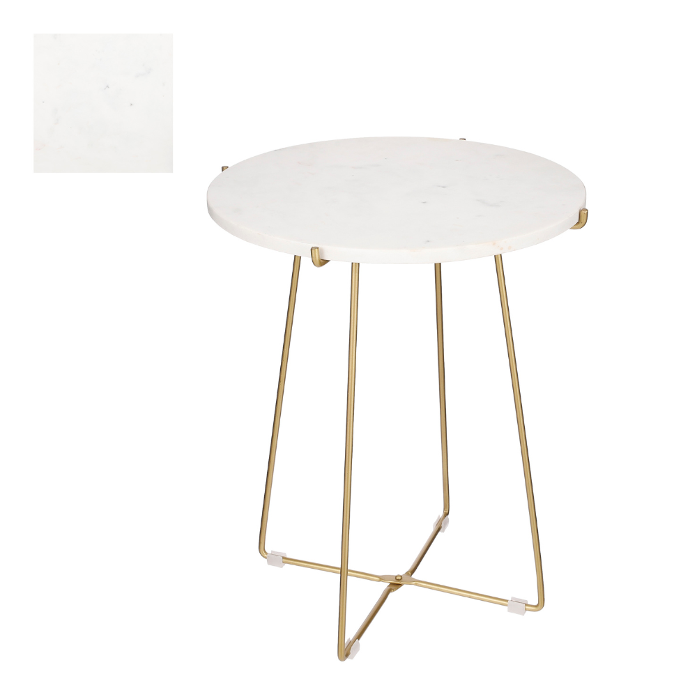 Alec Outdoor Side Table - White