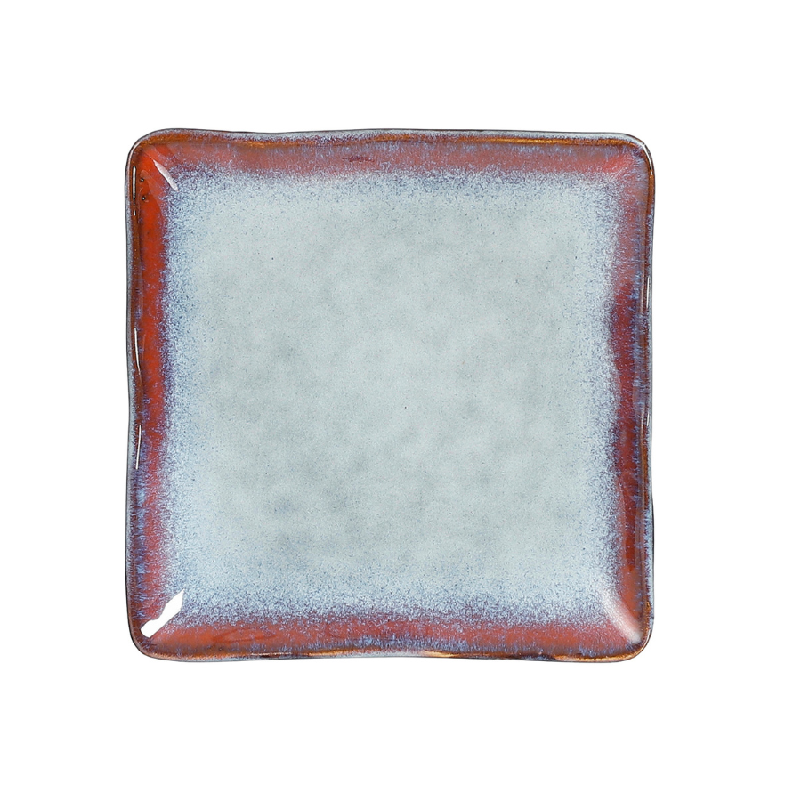 Tanzi Square Plate - Blue/Red