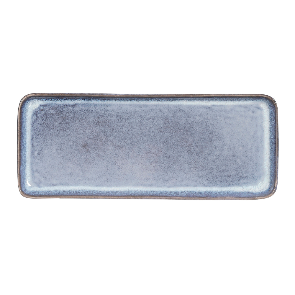 Tanzi Rectangular Ceramic Plate - Light Blue