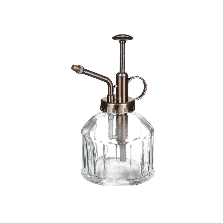 Vintage Glass Plant Spray Bottle-White