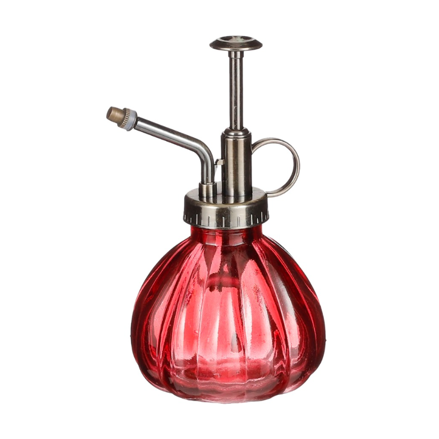 Vintage Glass Plant Mister Spray Bottle Red