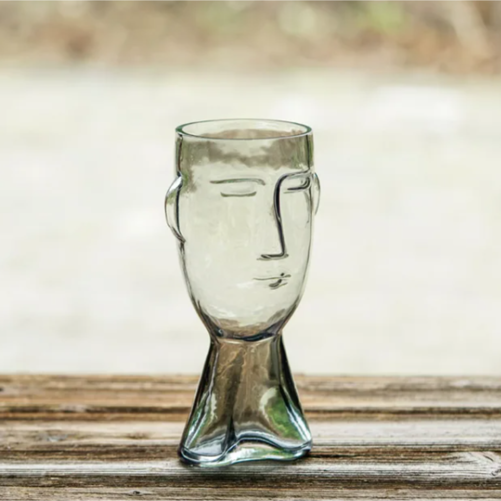 Suncoast Outdoor Face Shape Glass Vase