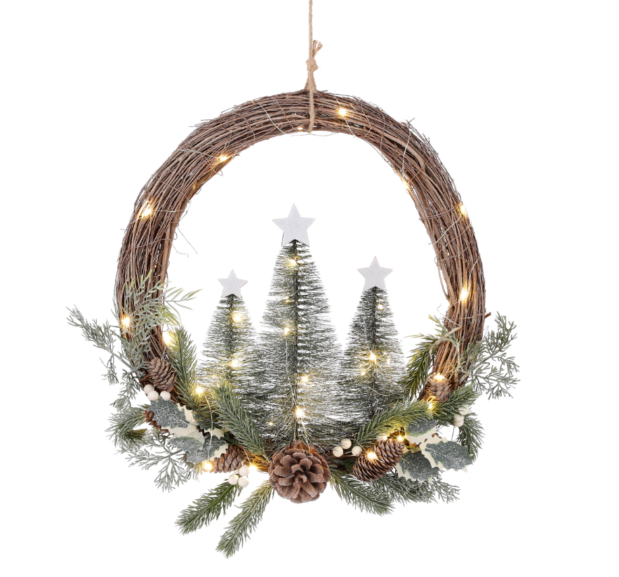 Suncoast Wreath Tree 40 Led Lights Battery Operated
