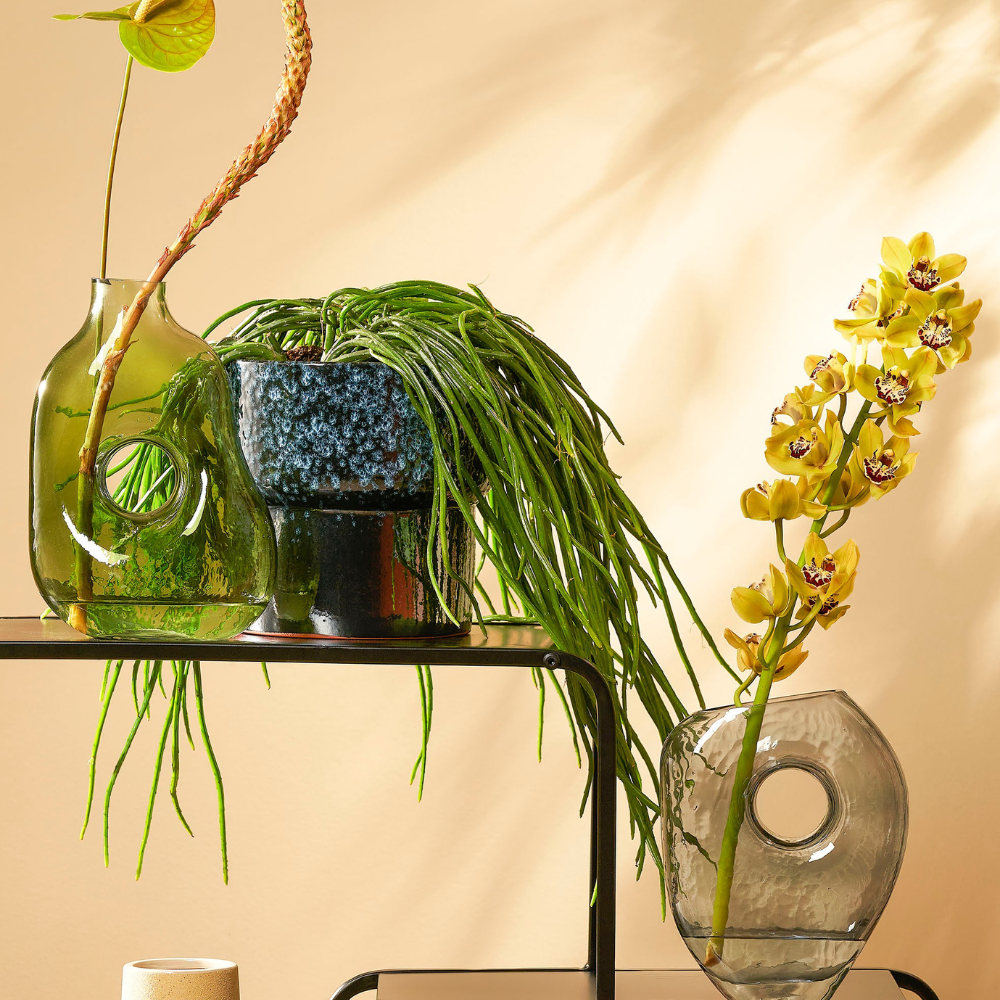 Jay Outdoor Glass Vase - Grey 