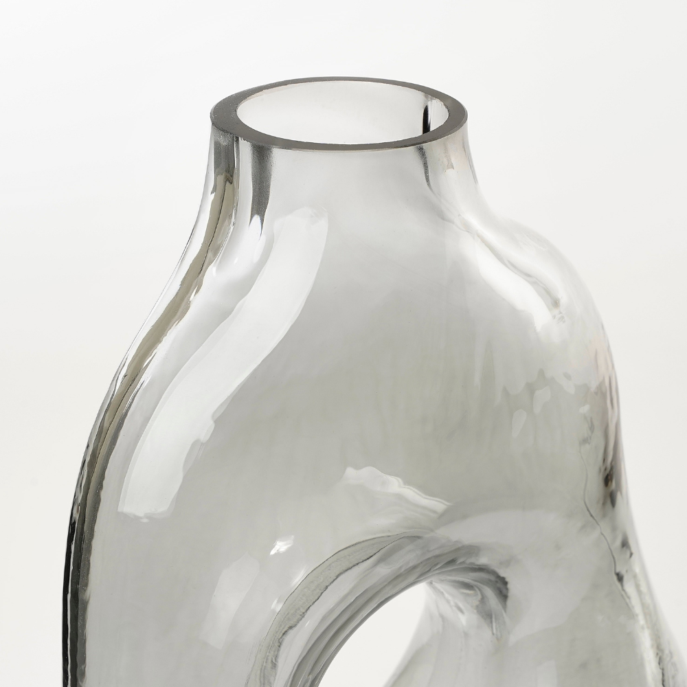 Jay Outdoor Glass Vase - Light Grey 