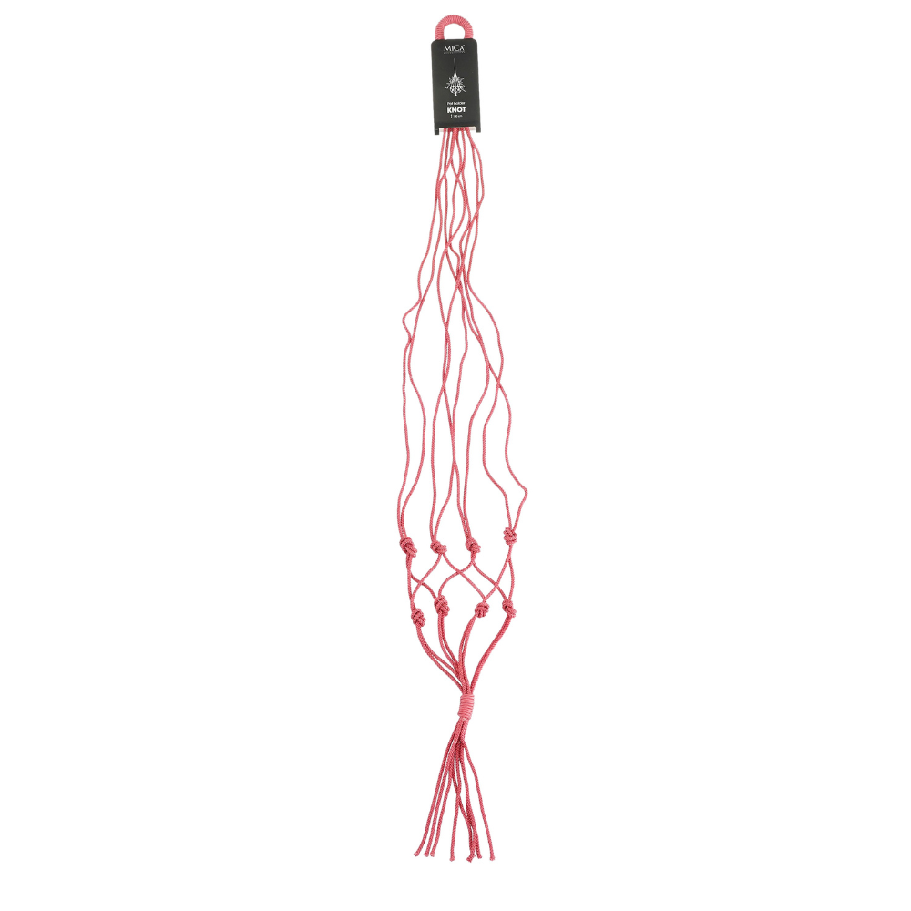 Knot Hanging Pot Holder-Fuchsia