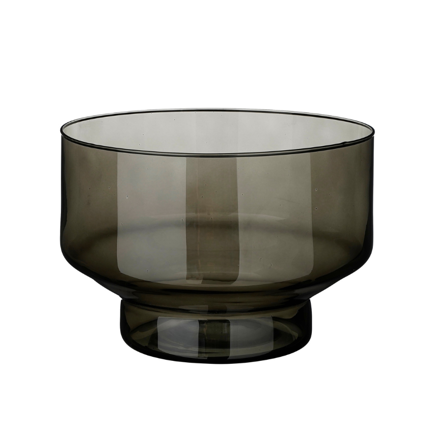 Fallon Outdoor Recycled Glass Bowl- Black
