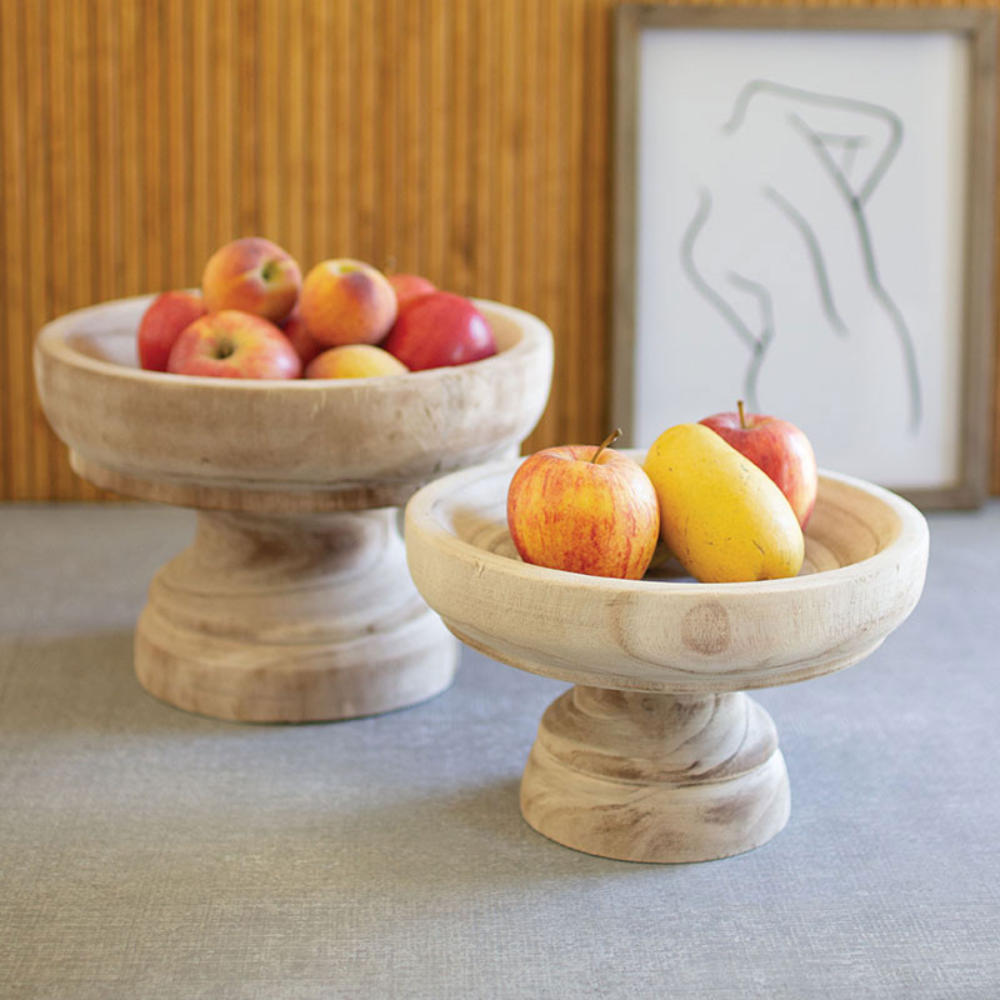 Pia Decoration Bowl On Foot- Light Brown