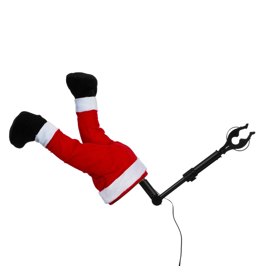 Christmas Decorative Santa's Legs With Adapter-Red