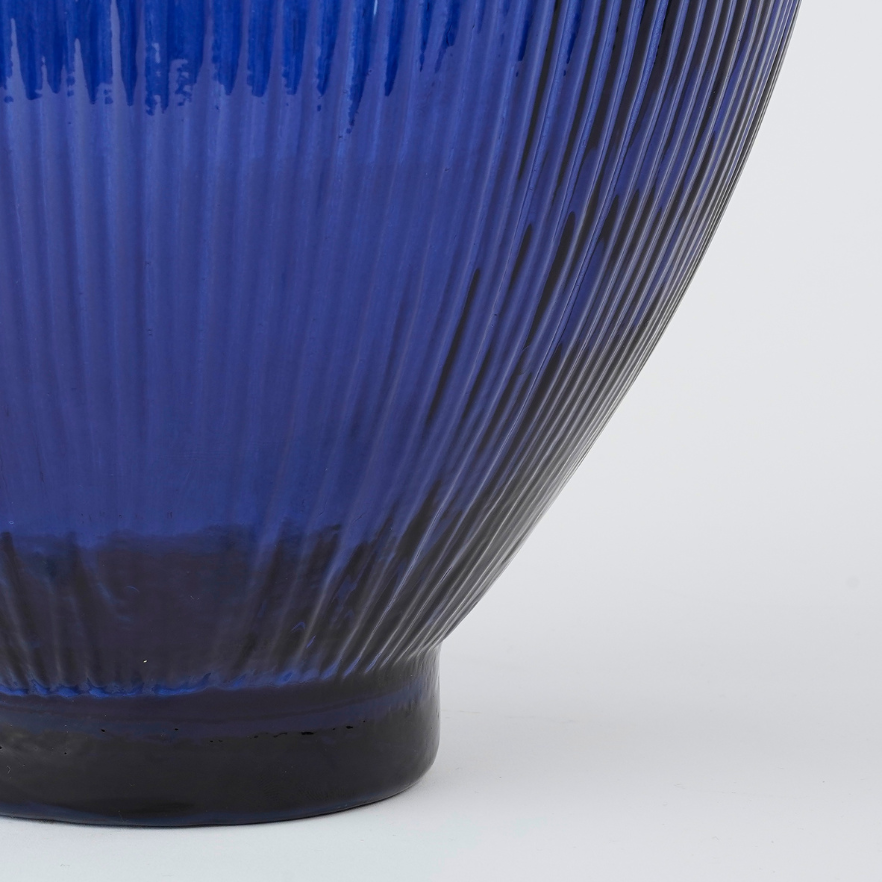Firenza Outdoor Recycled Glass Bottle-Dark Blue