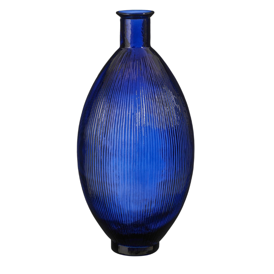 Firenza Outdoor Recycled Glass Bottle-Dark Blue