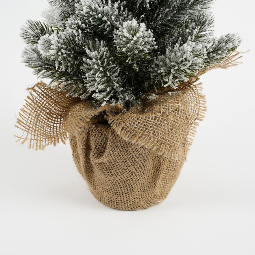 Christmas Tree With Burlap Green Frosted Tips 38 (S) 