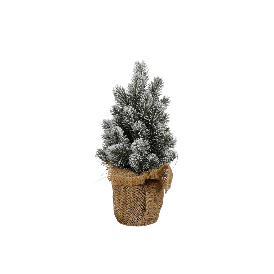 Christmas Tree With Burlap Green Frosted Tips 38 (S) 