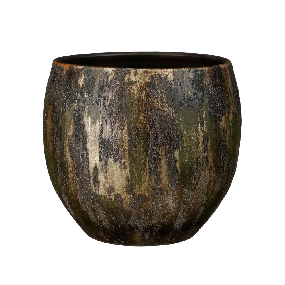 Roel Round Pot Dark-Green (M)