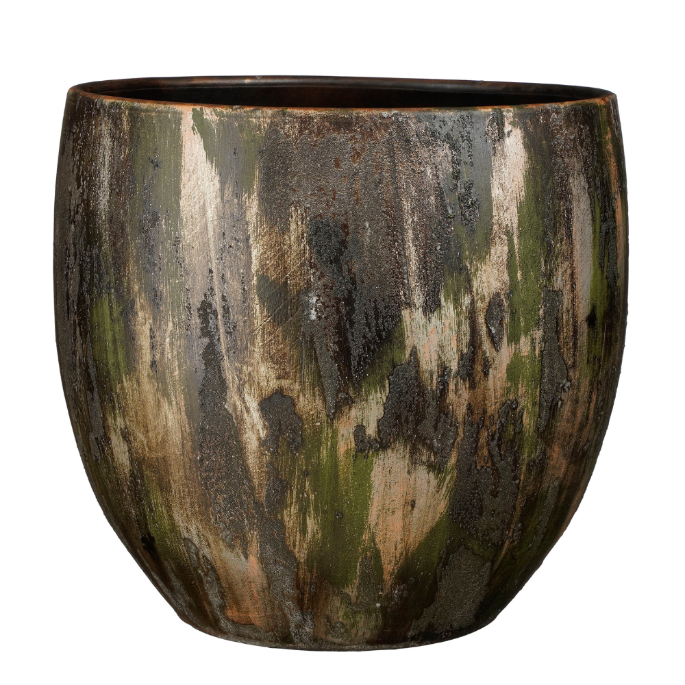 Roel Round Pot Dark-Green (L)