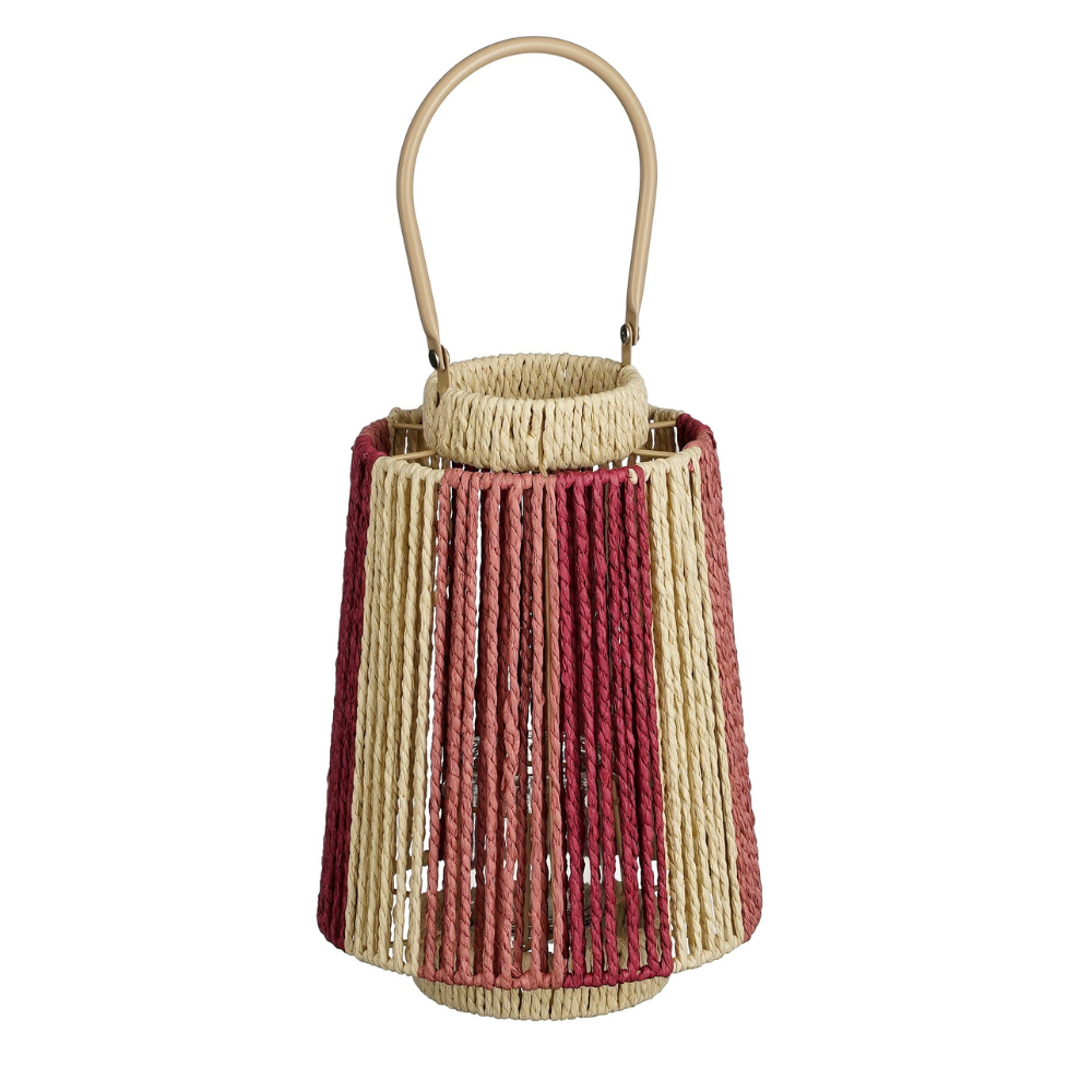 Raleigh Art Decor Lantern Dark-Red