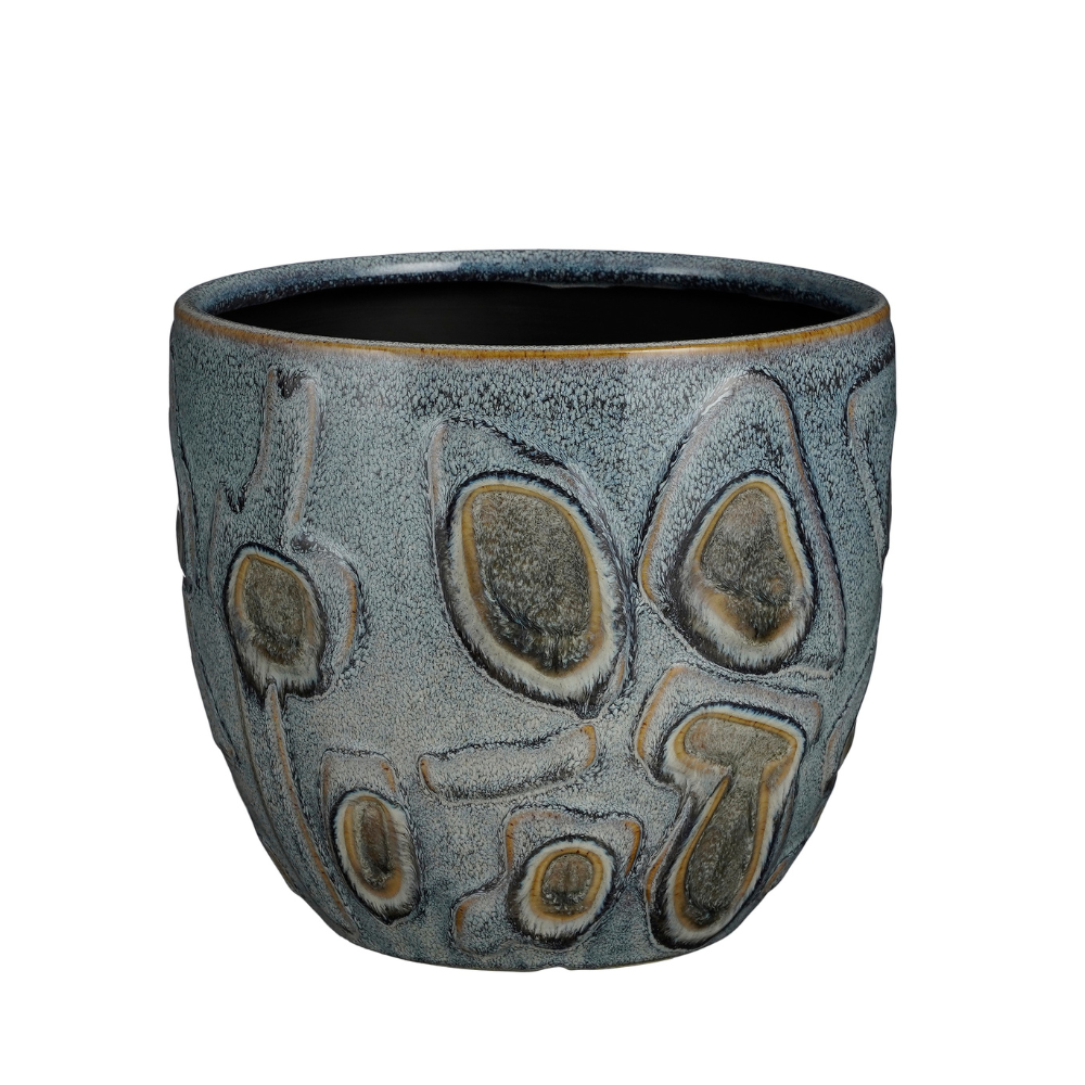 Helma Round Pot - Blue 