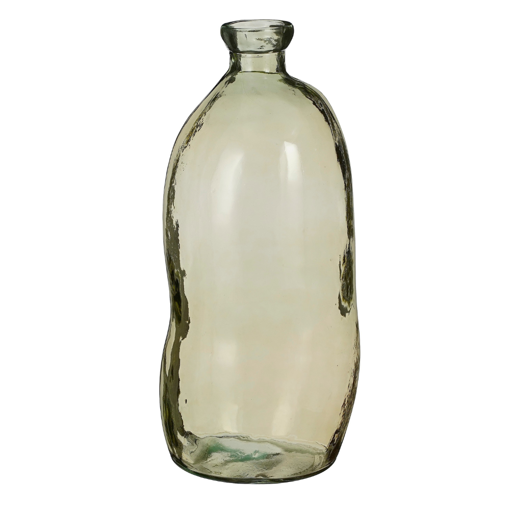 Pinto Recycled Glass Vase-Beige