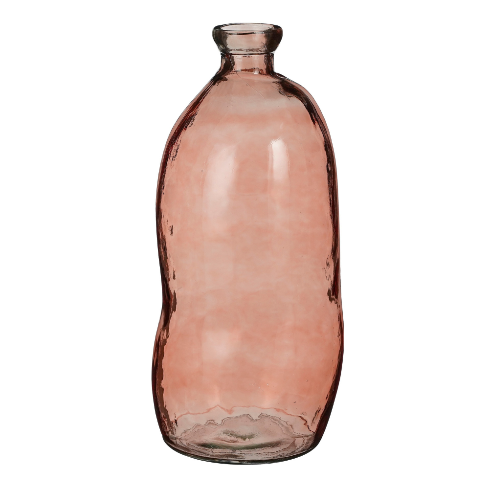 Pinto Recycled Glass Vase-Brown