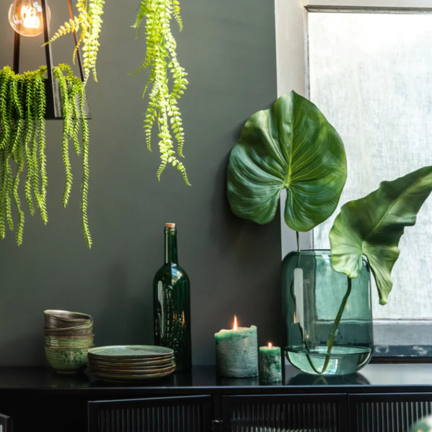 Lino Glass (M) Vase-Green 