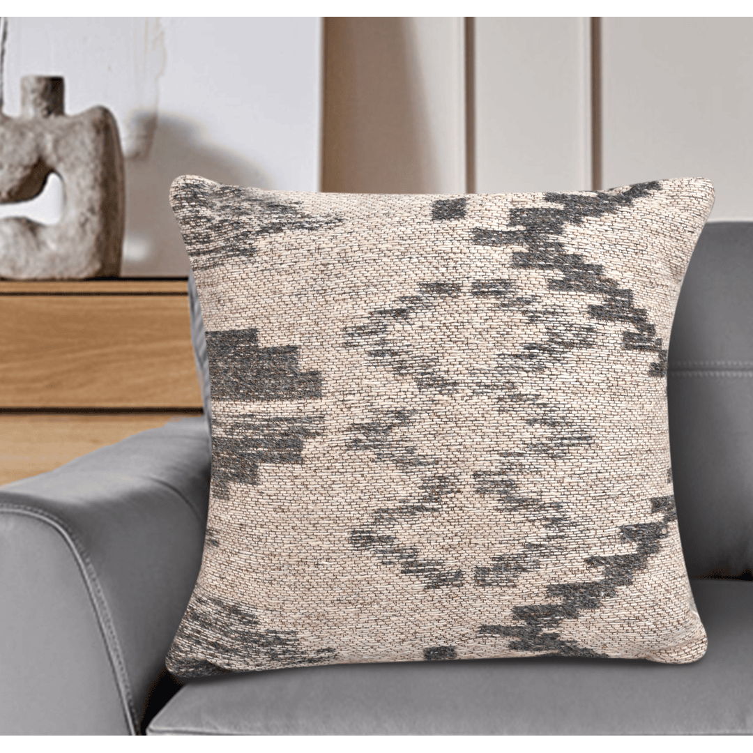 Ekuma Throw Cushion - Beige / Charcoal