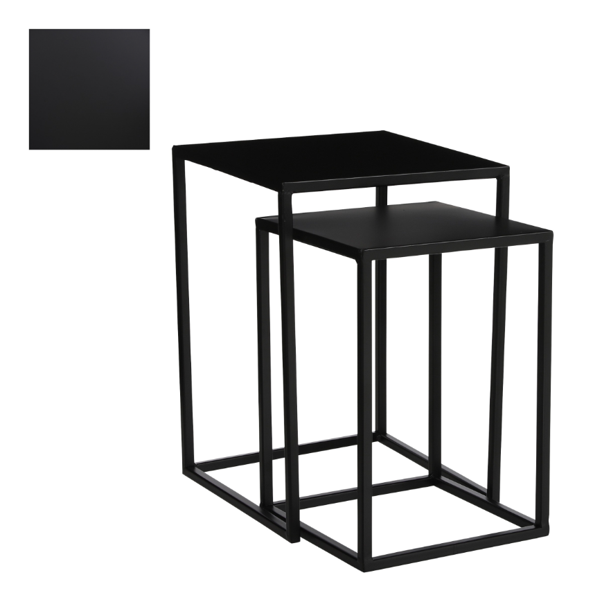Goa Square (M) Side Table- Black