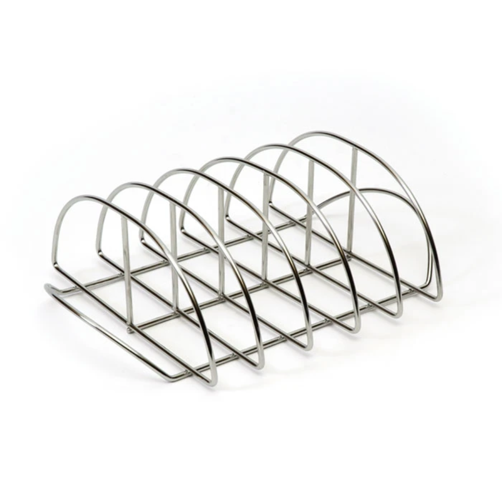 Stainless Steel BBQ Rib Rack- Silver
