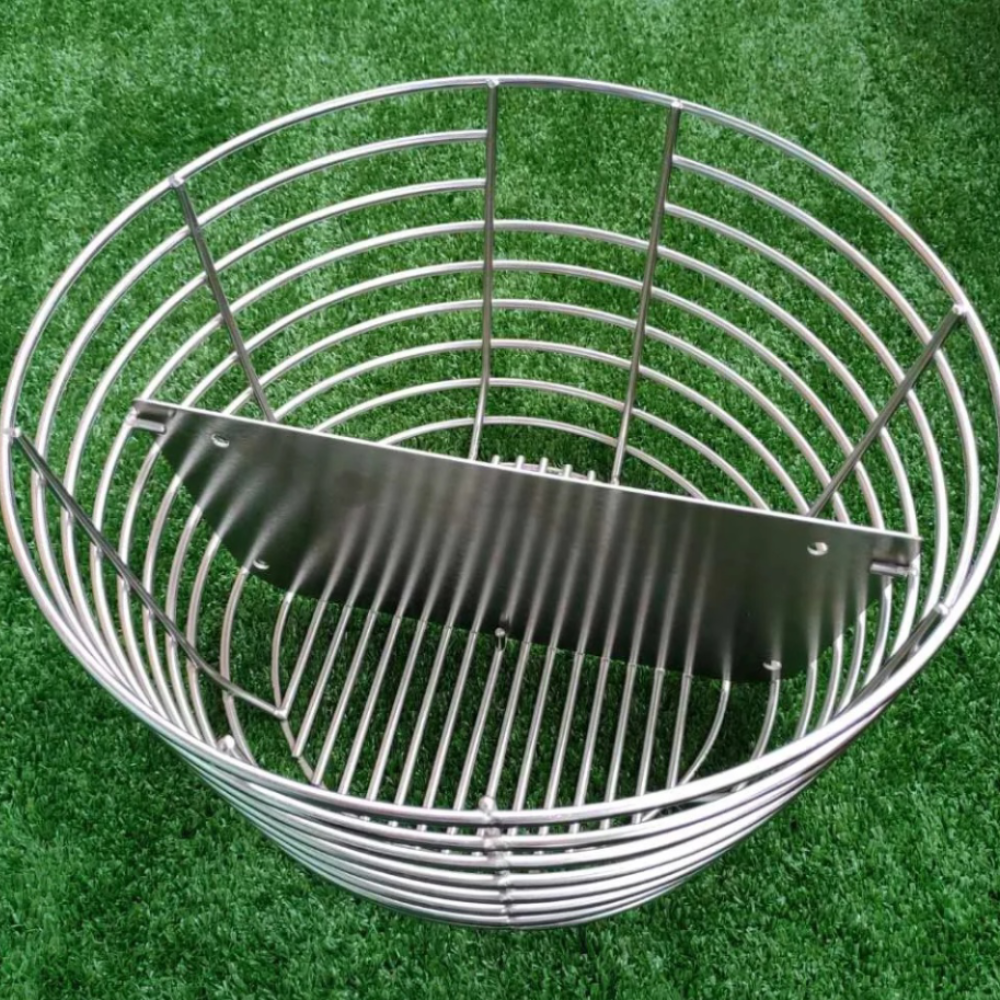 Charcoal Basket With Shared Stainless Steel - Silver 