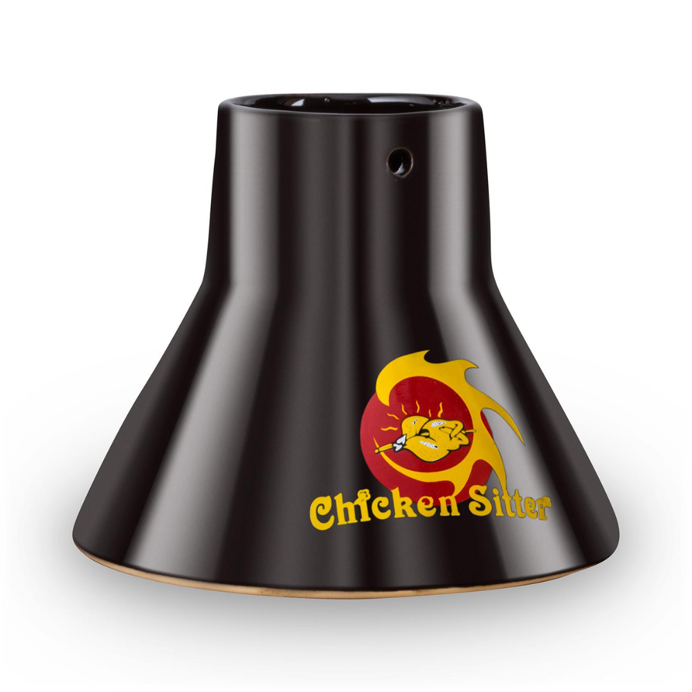 Ceramic Chicken Sitter - Black 