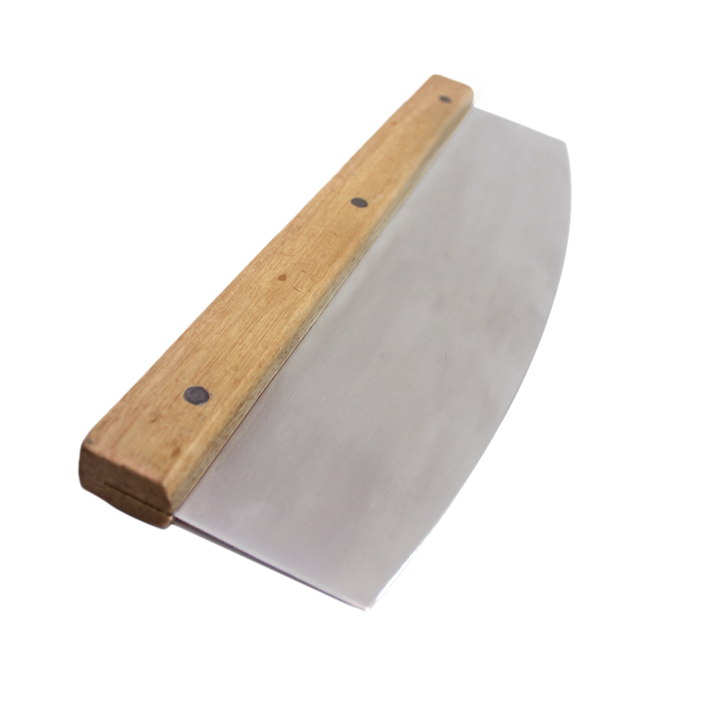 Long Pizza Cutter Wood & Stainless steel 