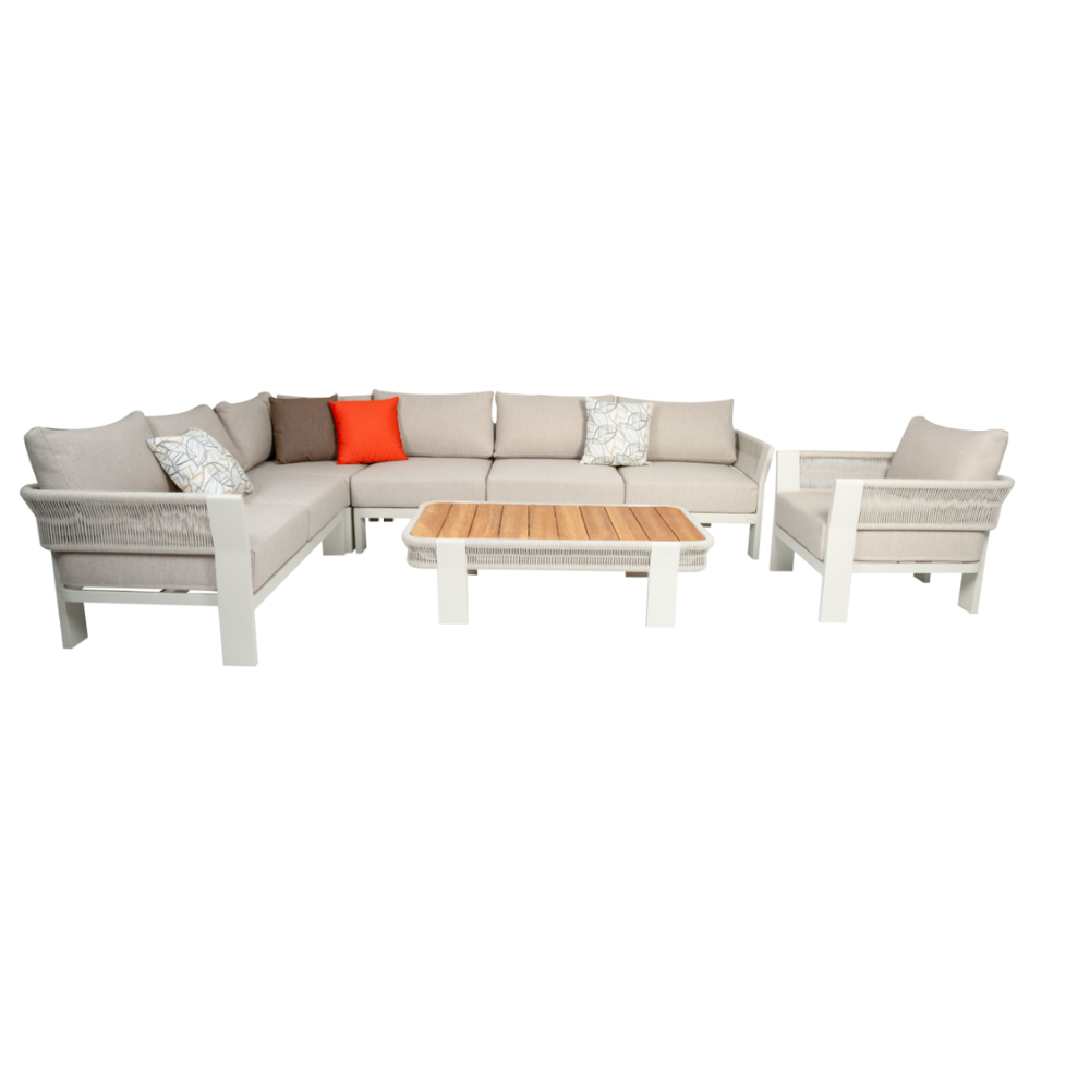 Borromeo L-Shape Sofa Set Beige