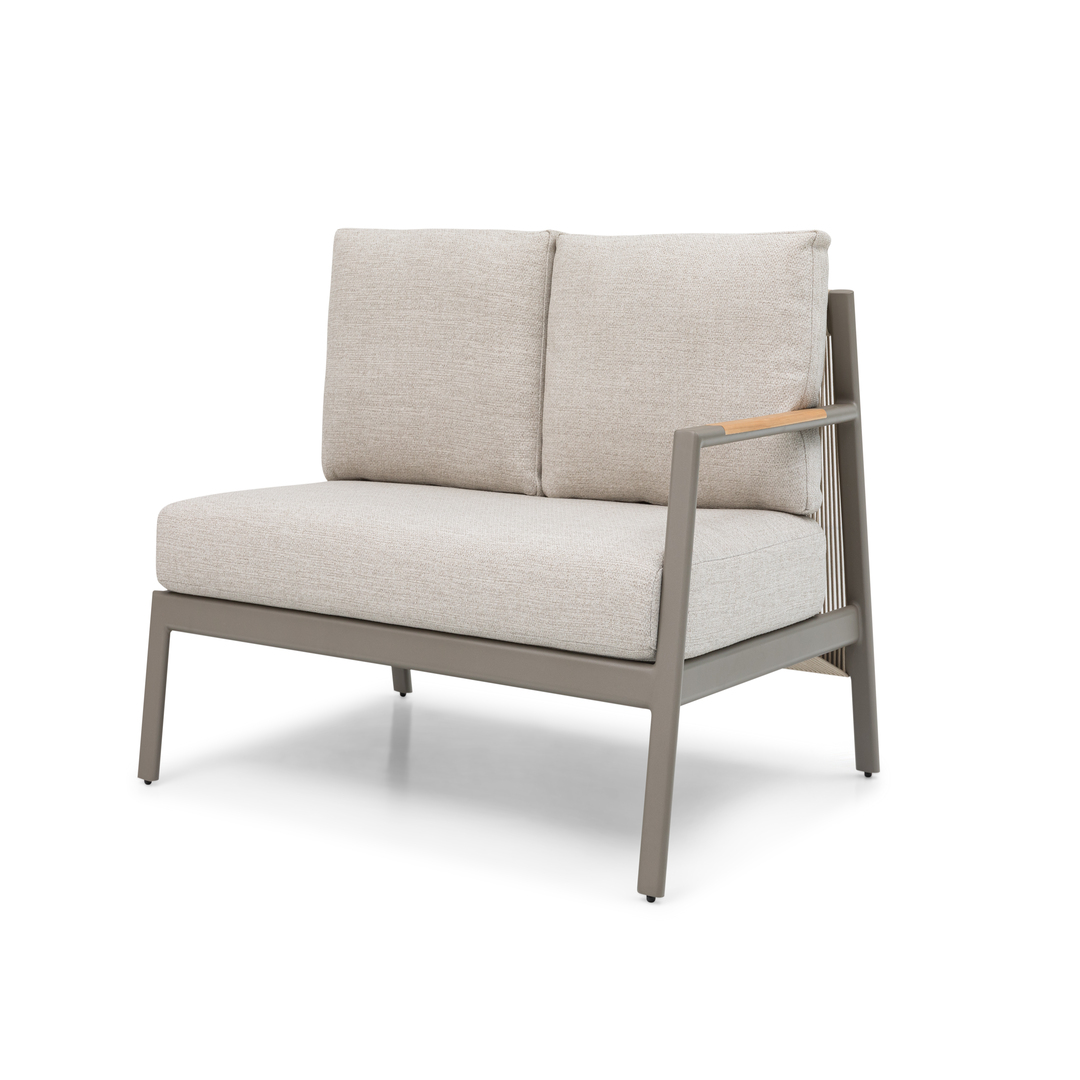 Pioneer Left 2-Seater Sofa-Champagne