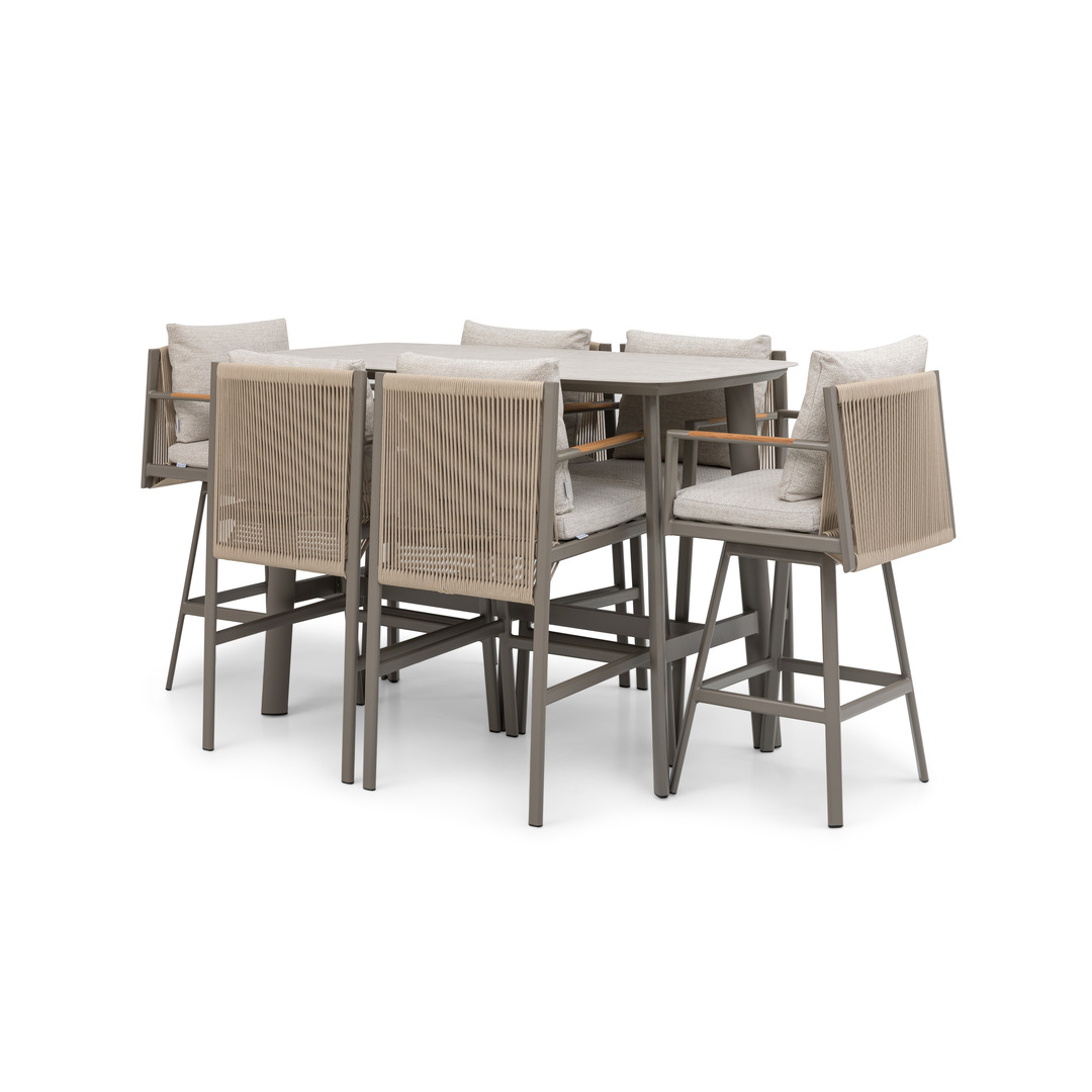 Pioneer 6-Seater Bar Set - Champagne 