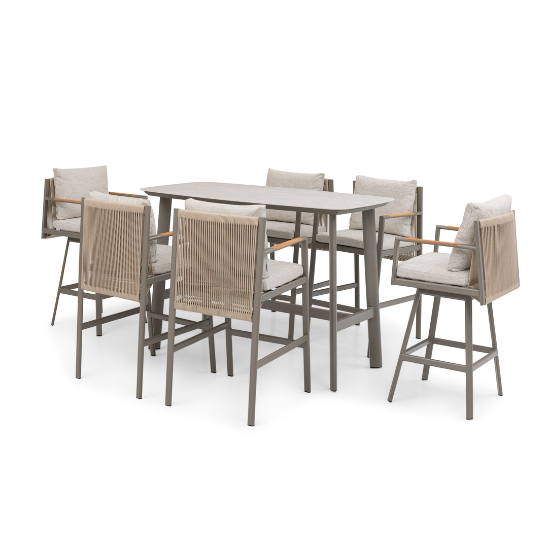 Pioneer 6-Seater Bar Set - Champagne 