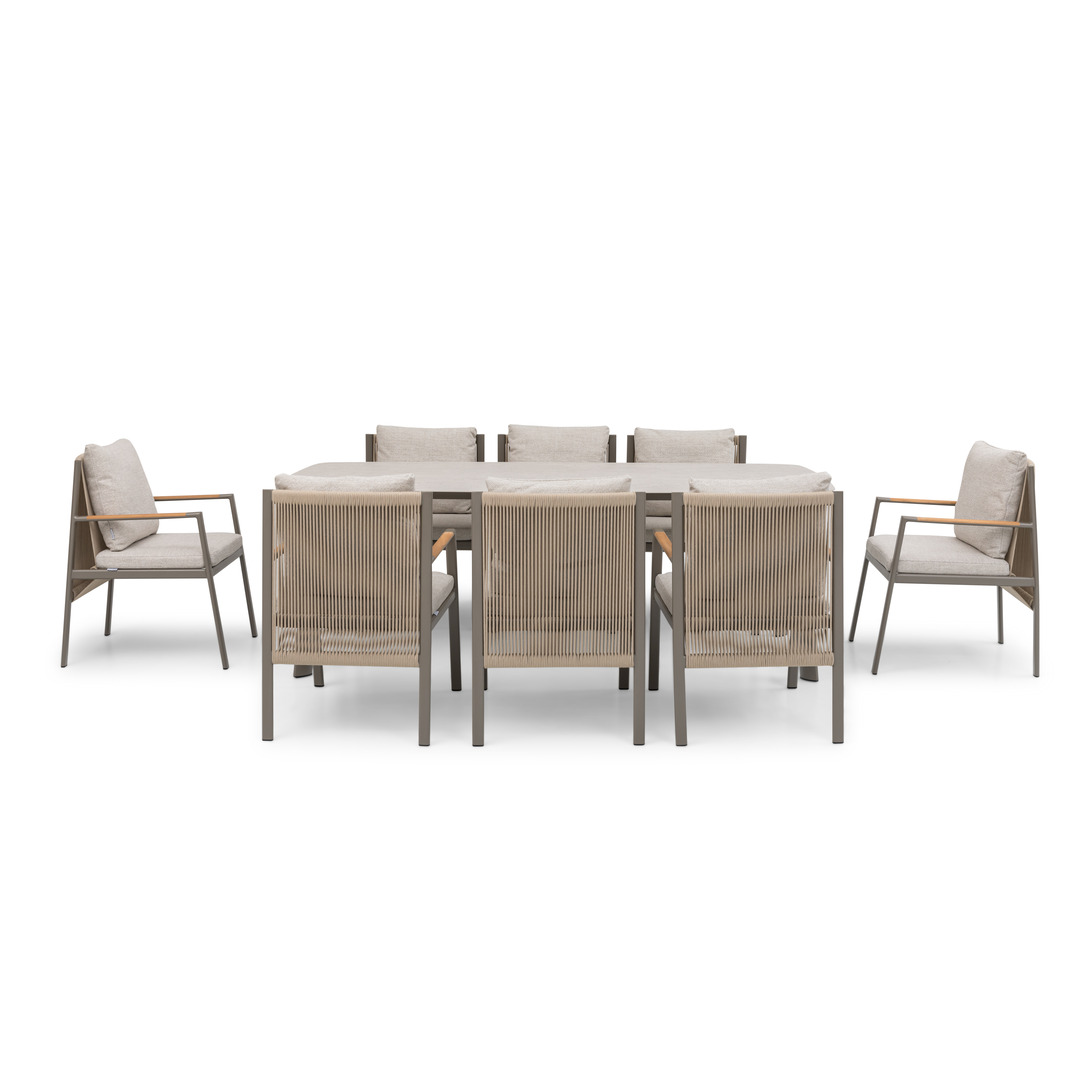 Pioneer 8-Seater Dining Set - Champagne