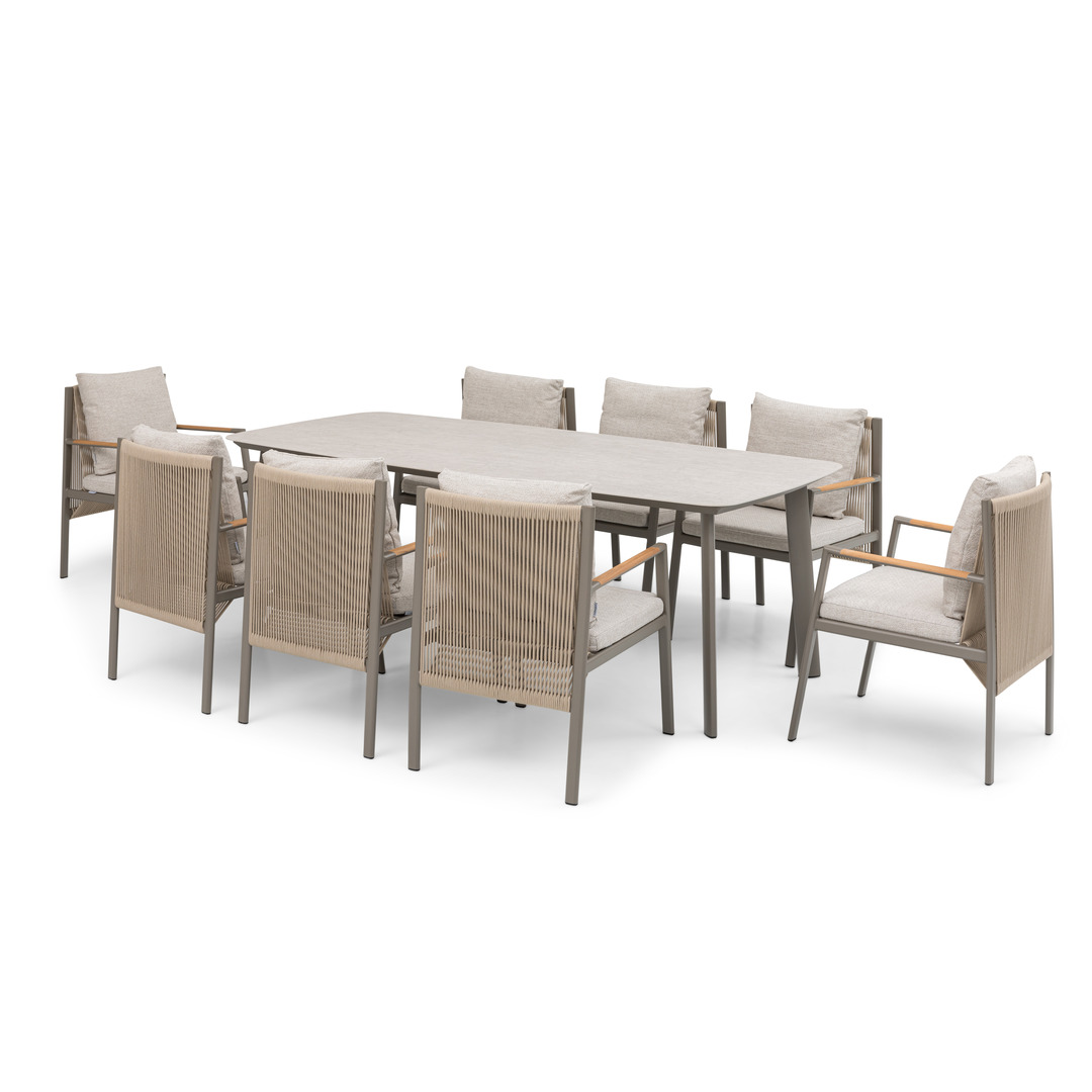 Pioneer 8-Seater Dining Set - Champagne