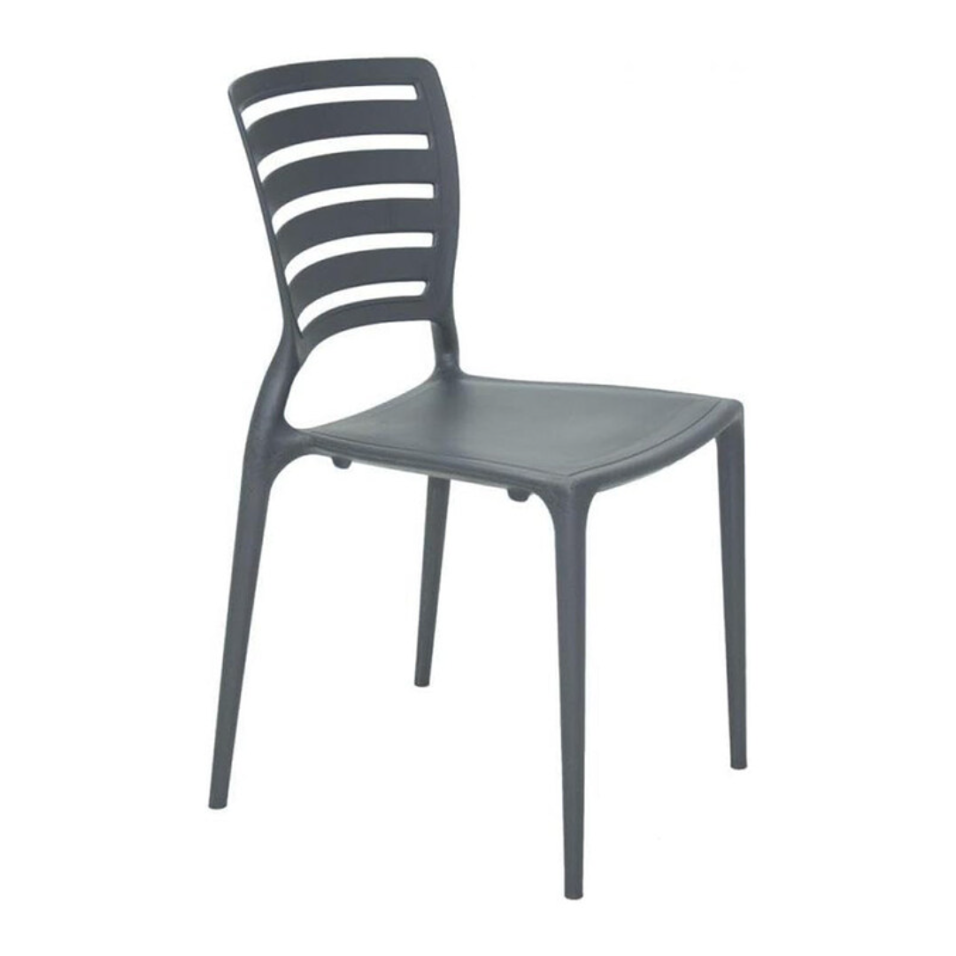 Sofia Chair Horizontal Backrest - Graphite
