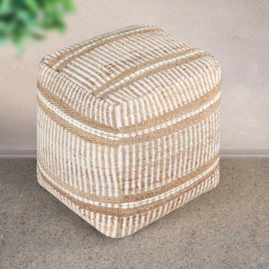 Kouloun Pouf - Natural / Ivory