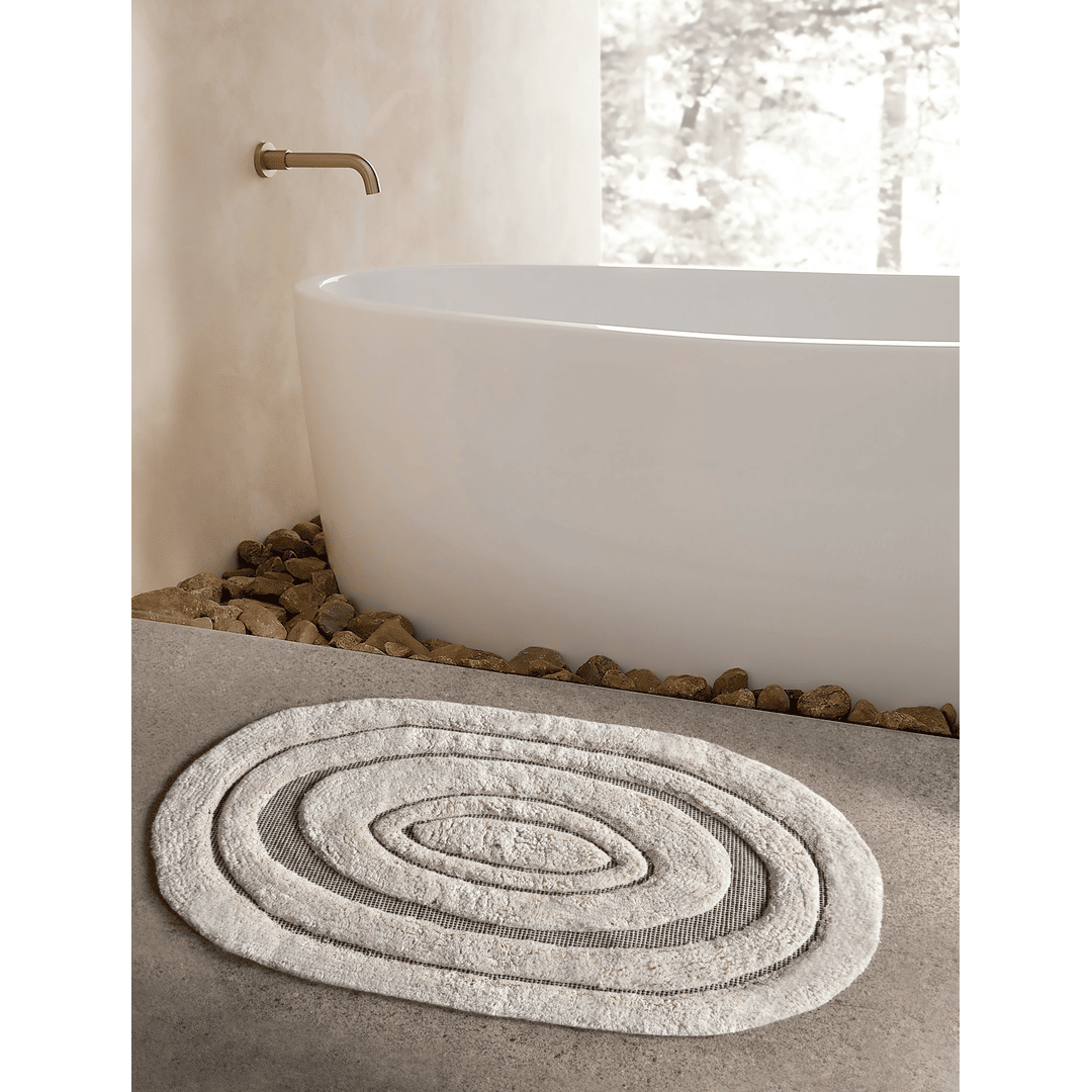 Leao-II Bath Matt - Ivory / Charcoal