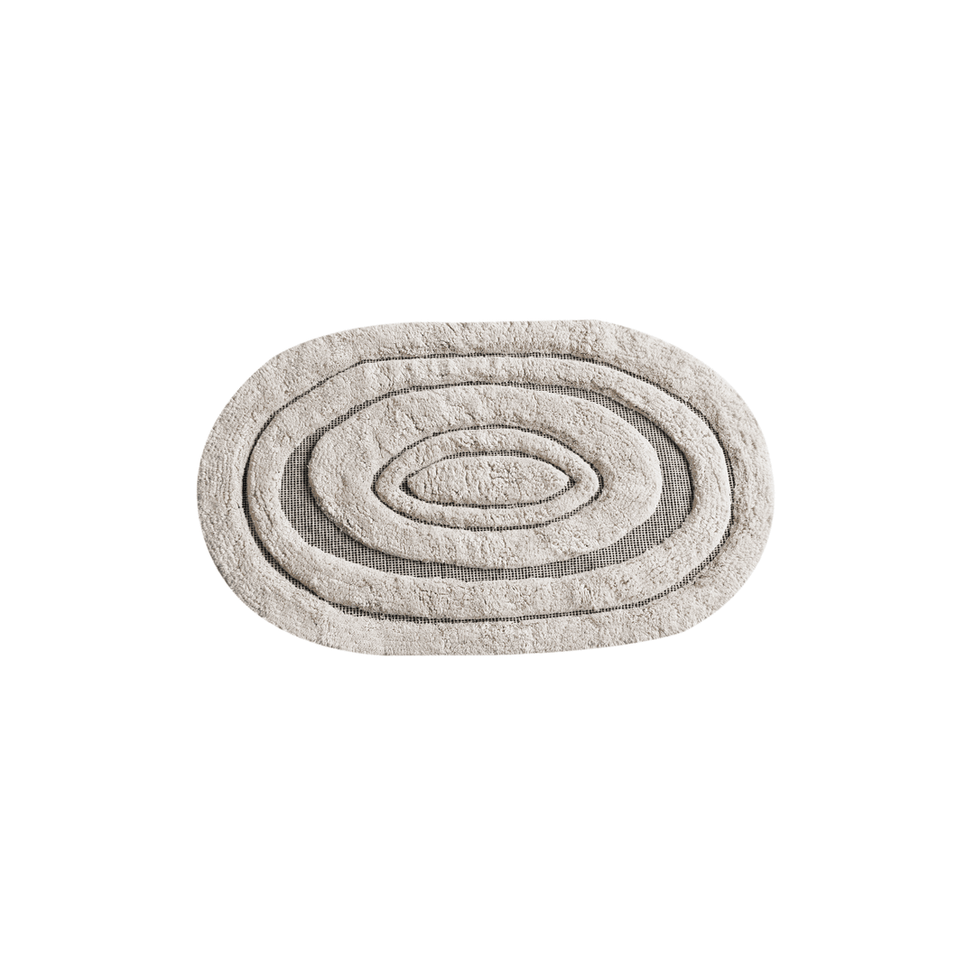 Leao-II Bath Matt - Ivory / Charcoal