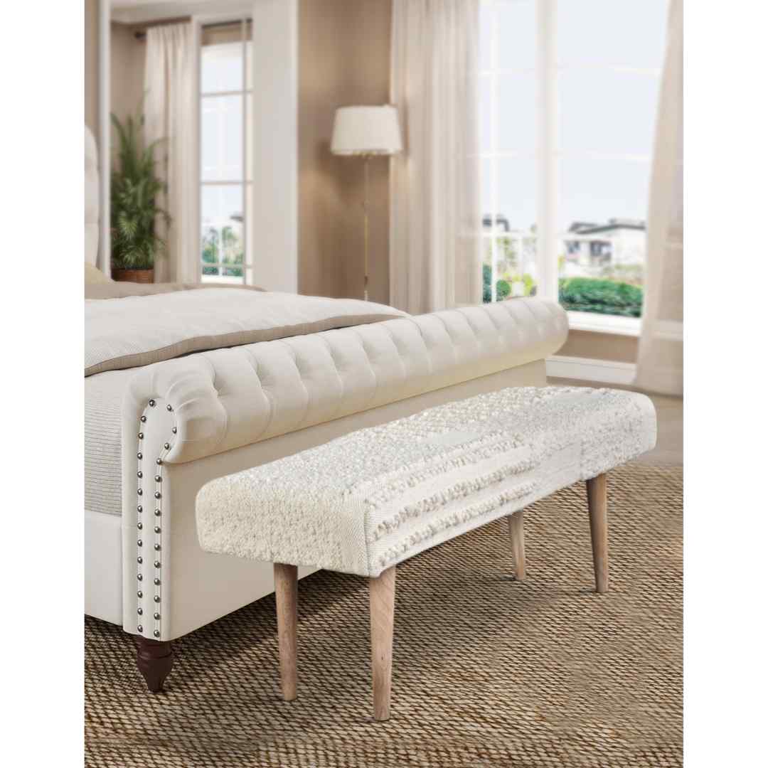 Lithgow Bench - Ivory