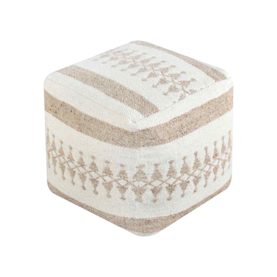 Loddon Pouf - Ivory / Beige
