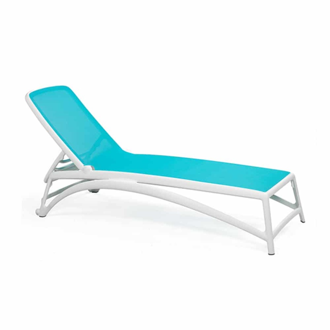 Atlantico Sun Lounger - White / Celeste 