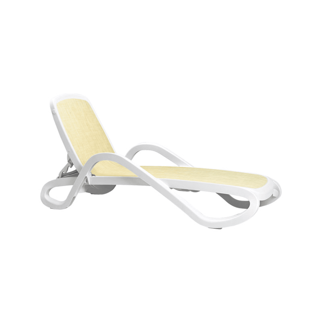 Alfa Sun Lounger - White/Beige