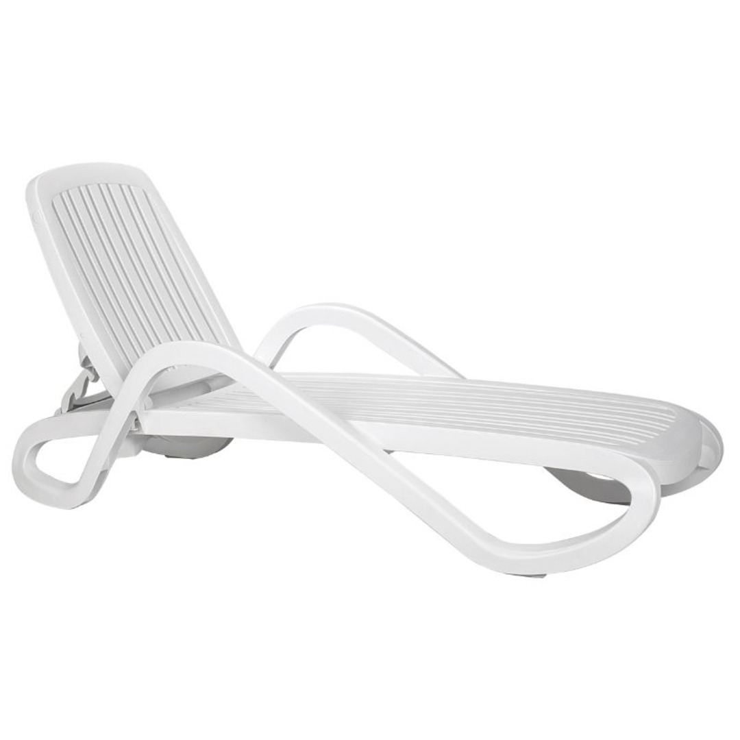 Eden Bianco Sunlounger - White