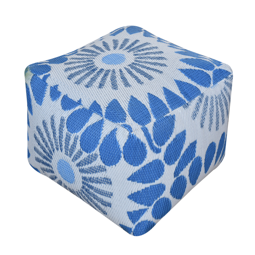 Pegasi Pouf - Ivory / Blue
