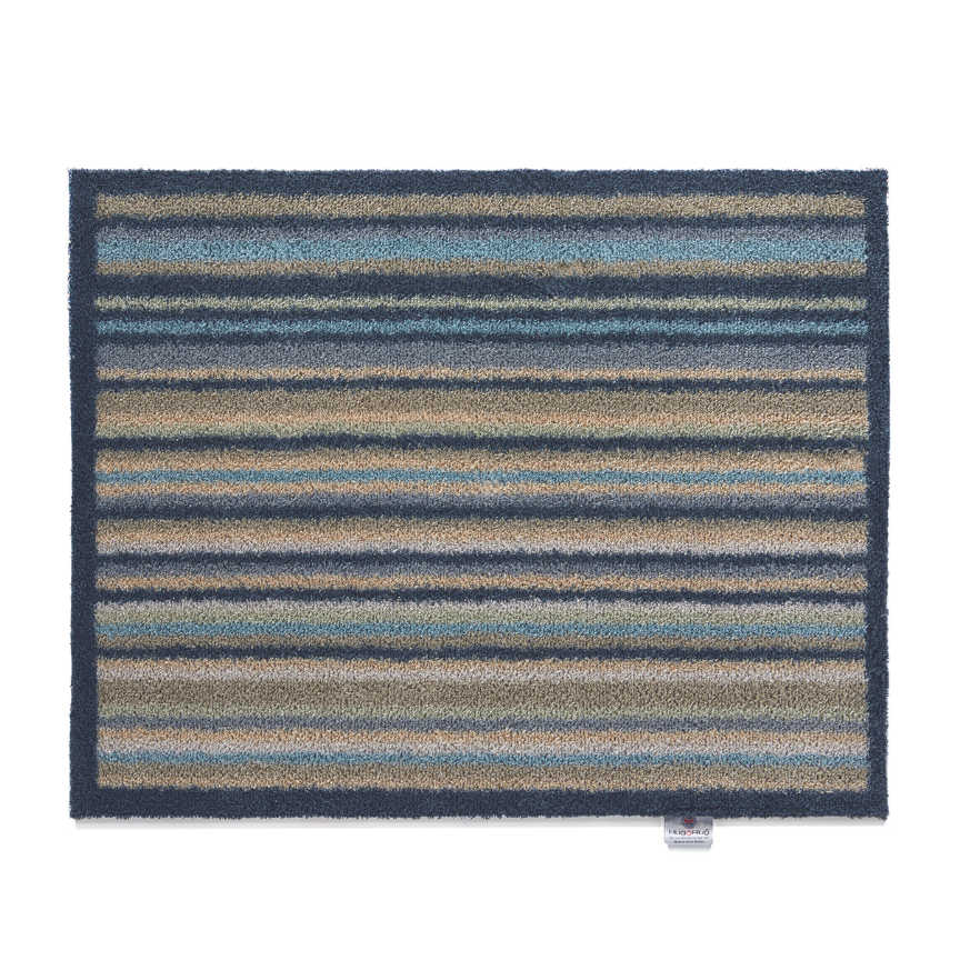 Hug Door Rug Stripe 84 -Multi-Color Blue