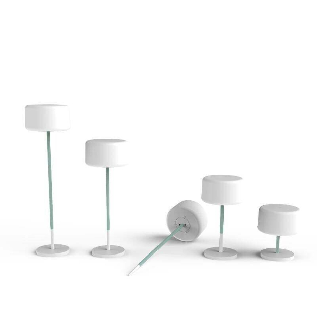 Chloe Plant Outdoor Wireless Adjustable Floor Lamp-White